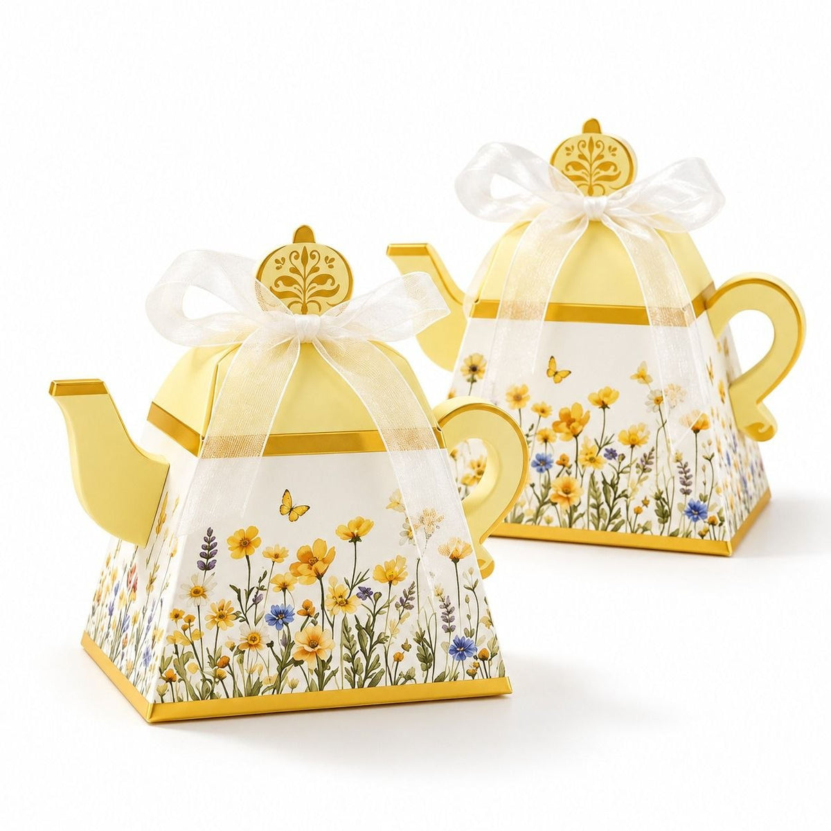 EALDWIN Hibiscus & Rose Tea Gift Set in Yellow Teapot Box, EALDWIN, 40g