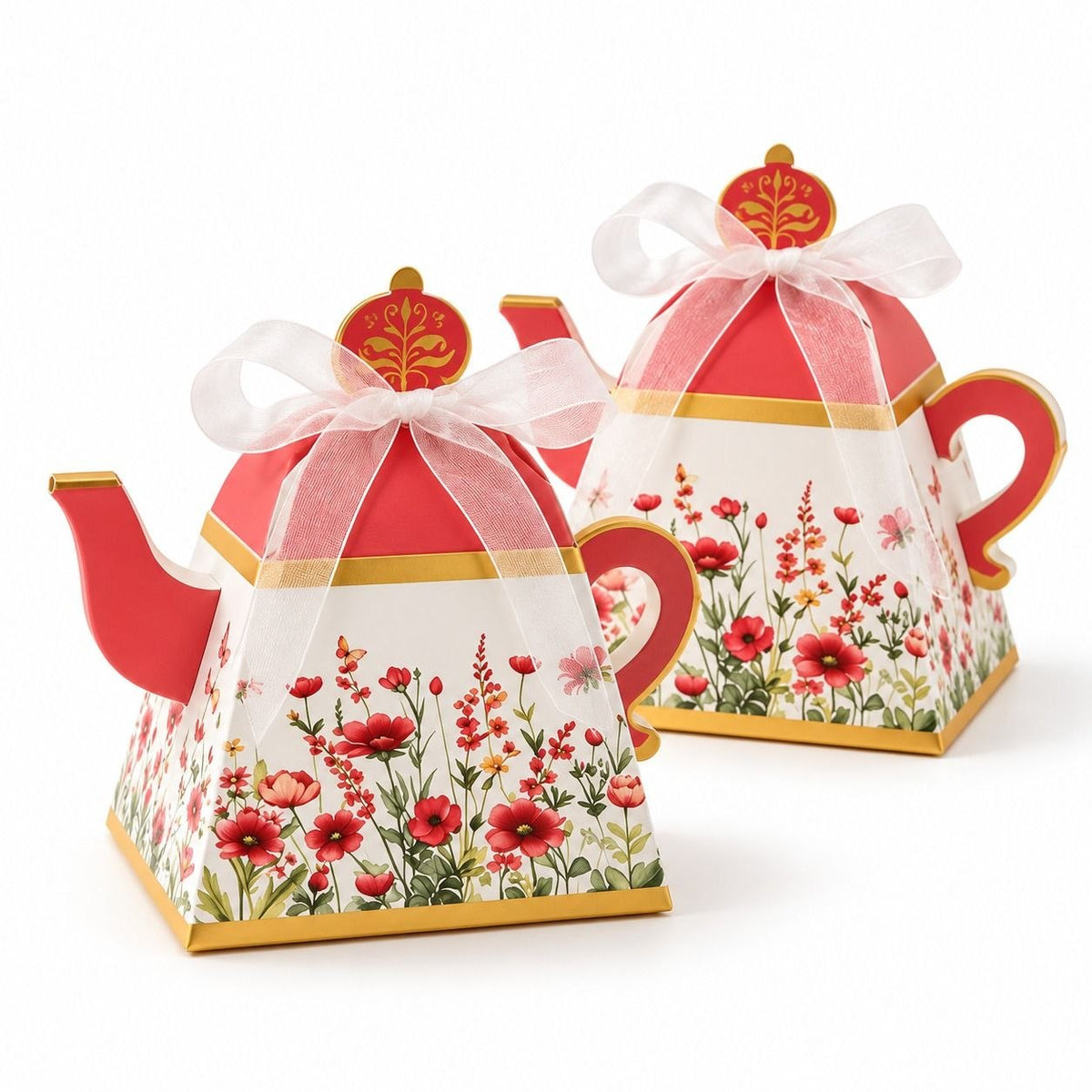 Tea Moments Assorted Tea Gift Set in Red Teapot Box, Tea Moments, 40.8g