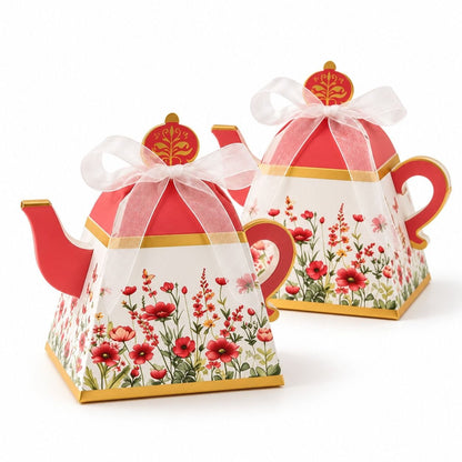 Tea Moments Assorted Tea Gift Set in Red Teapot Box, Tea Moments, 40.8g