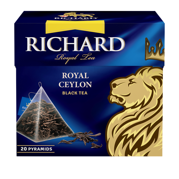 Royal Ceylon, must tee püramiidides, 20×1,7g. - Richard Tea Estonia