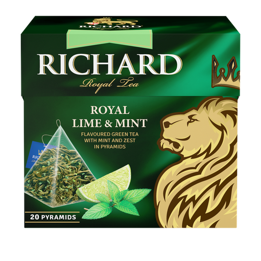 Richard Royal Lime & Mint, flavoured green tea - 20 pyramids Richard Tea