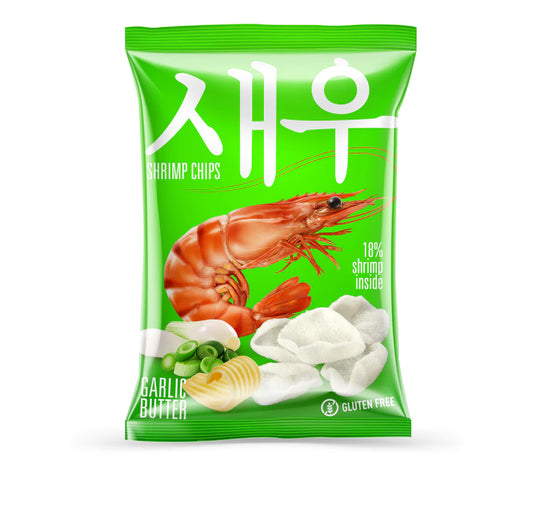 Prawn Chips with Creamy Garlic Flavor, ObJerky, 50g