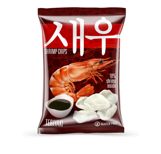 Prawn Chips Teriyaki, ObJerky, 50g